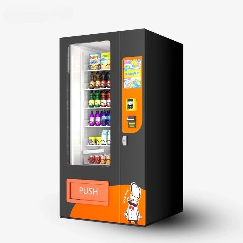 آلة بيع المشروبات المجمدة المخصصة مع بطاقة الائتمان والنقود الدفع المفتوح اللوحة الرئيسية SDK آلة بيع المواد الغذائية والوجبات الخفيفة المخصصة