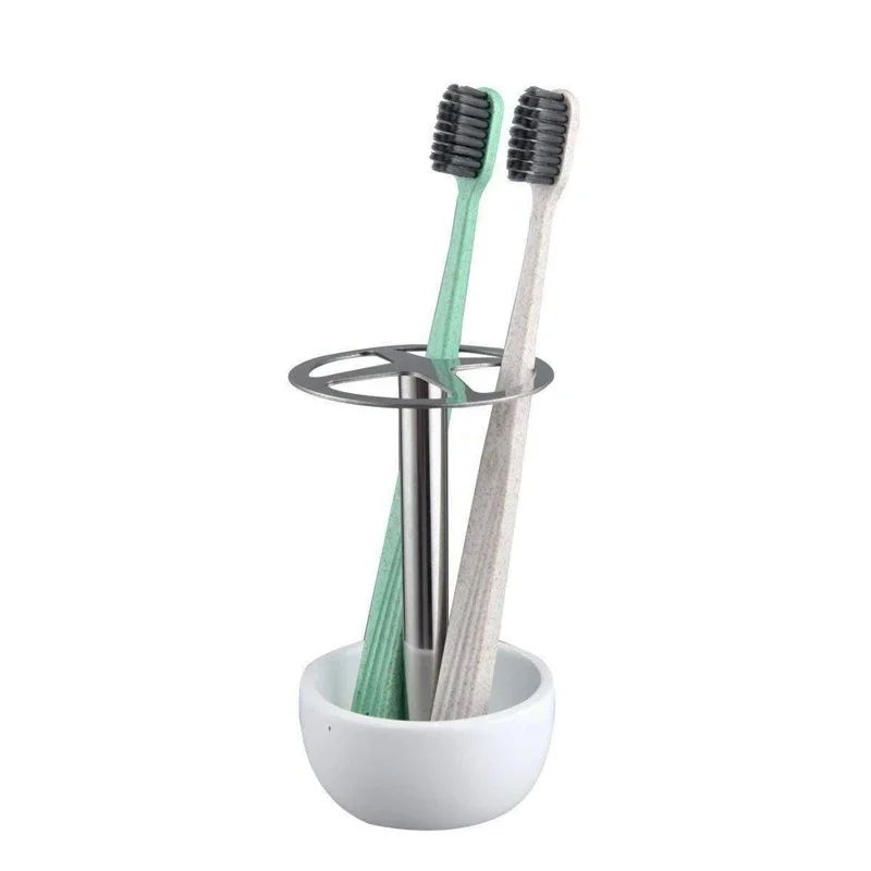 Stainless steel Toothbrush Holder Multi-Function tableware Storage stand Home makeup Brush rack Bathroom Accessories Sets