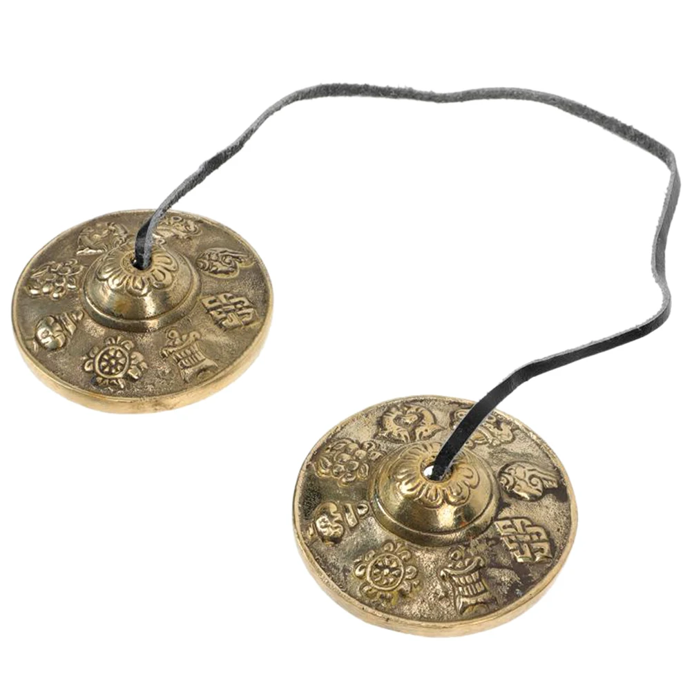

Brass Bell Bells Percussion Instrument Yoga Cymbal Music Hand Cymbals Alloy Finger Rhythm
