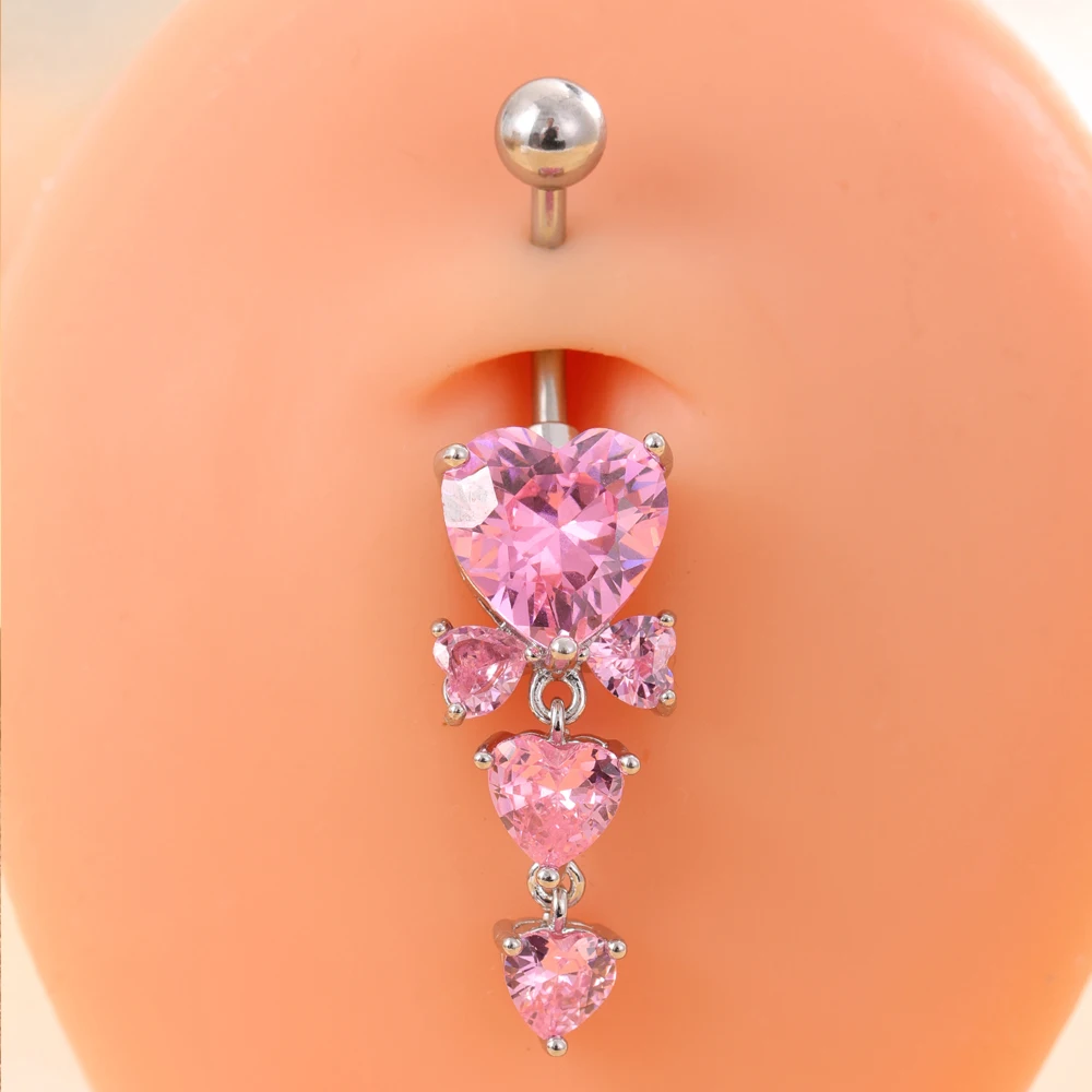 3-5pcs Mixed-Style Sets Dangle Belly Button Rings