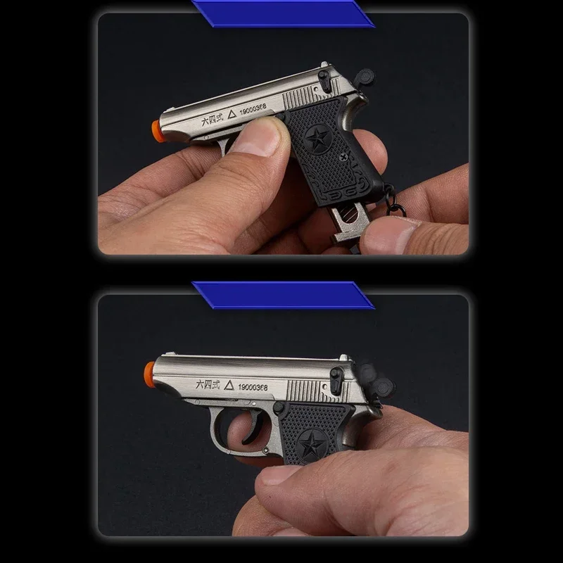 Mini Creative 1： 3 Throwing Shell 64 Half Alloy Model Toy Detachable Metal Pendulum Keychain Gun Gifts Toys