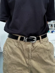 Women Men Rr Buckle Waistband Belt