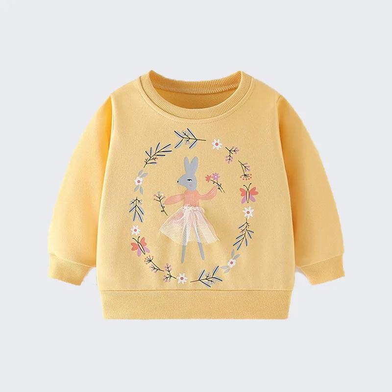 

Girls' Outfit Autumn Winter New Style Toddler Round Neck Long Sleeve Sweatshirt Stylish Little Girl Casual Two-Piece Set