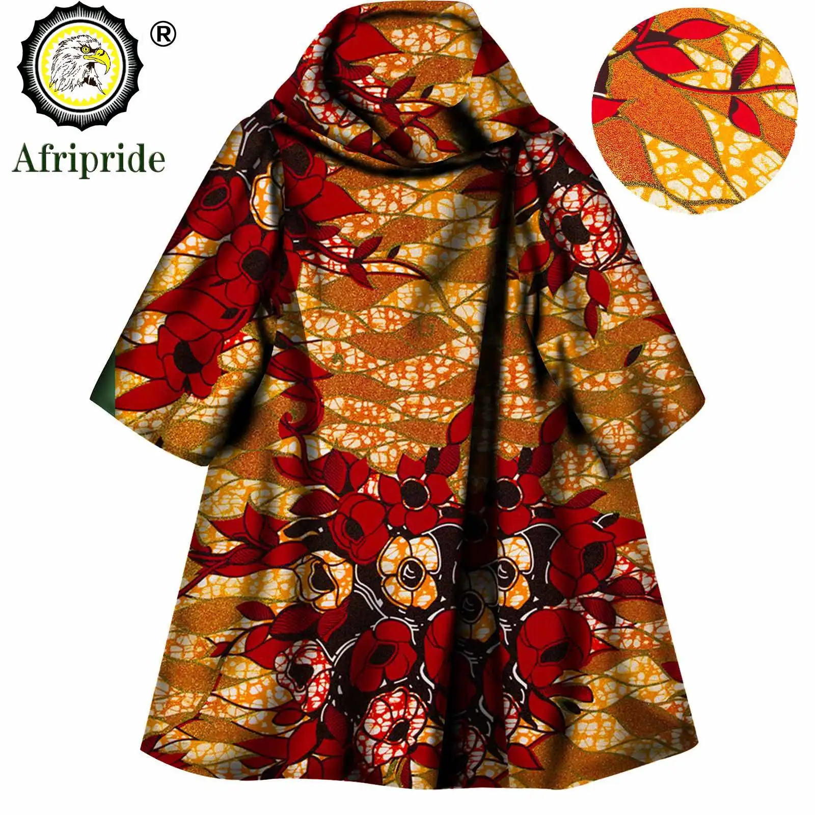 African Clothes for Women Windbreaker Half Sleeve New Style African Fabric Ankara Print Dashiki Bazin Riche Outfits S1824002