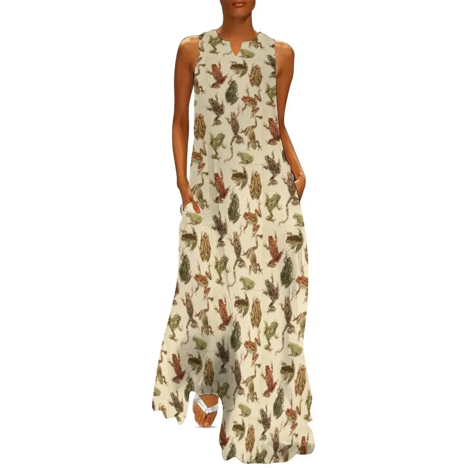 

Naturalist Frogs Long Dress elegant dress Woman clothes dresses for women clothing women summer 2025 Dress