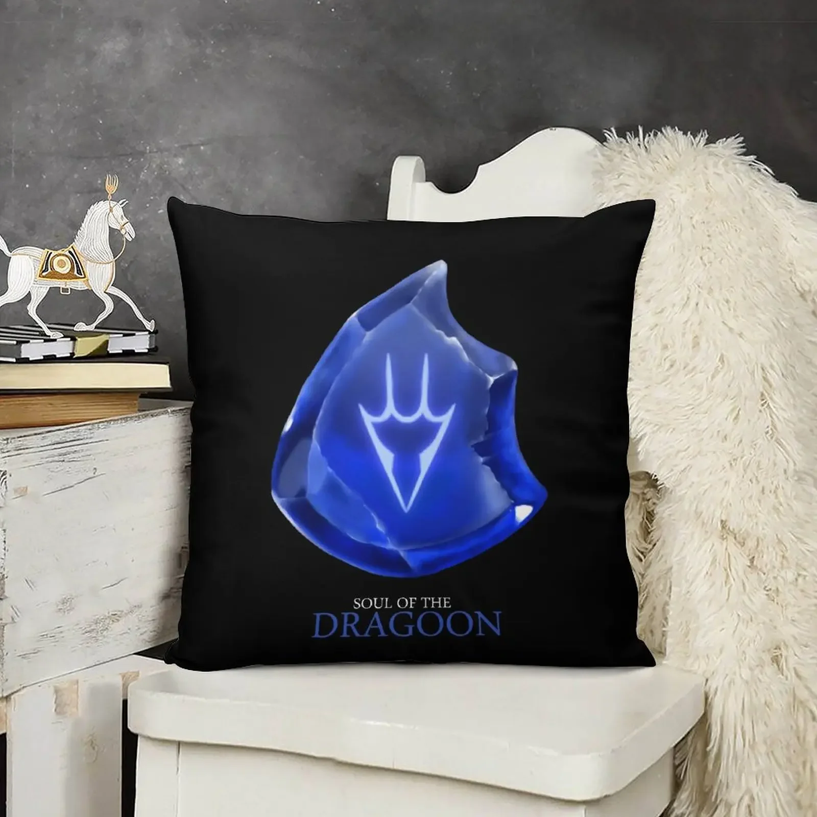 

Soul of the Dragoon -black Throw Pillow pillows decor home Christmas Cushion For Home pillow