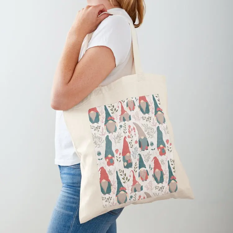 

Floral Gnomes Tote Bag tote woman screen reusable shopping cute
