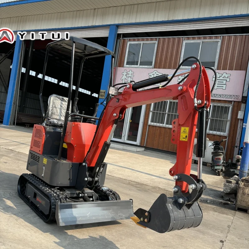 Macchinari di costruzione compatti personalizzati con mini escavatore da 1,2 tonnellate con caratteristiche regolabili per il giardino europeo