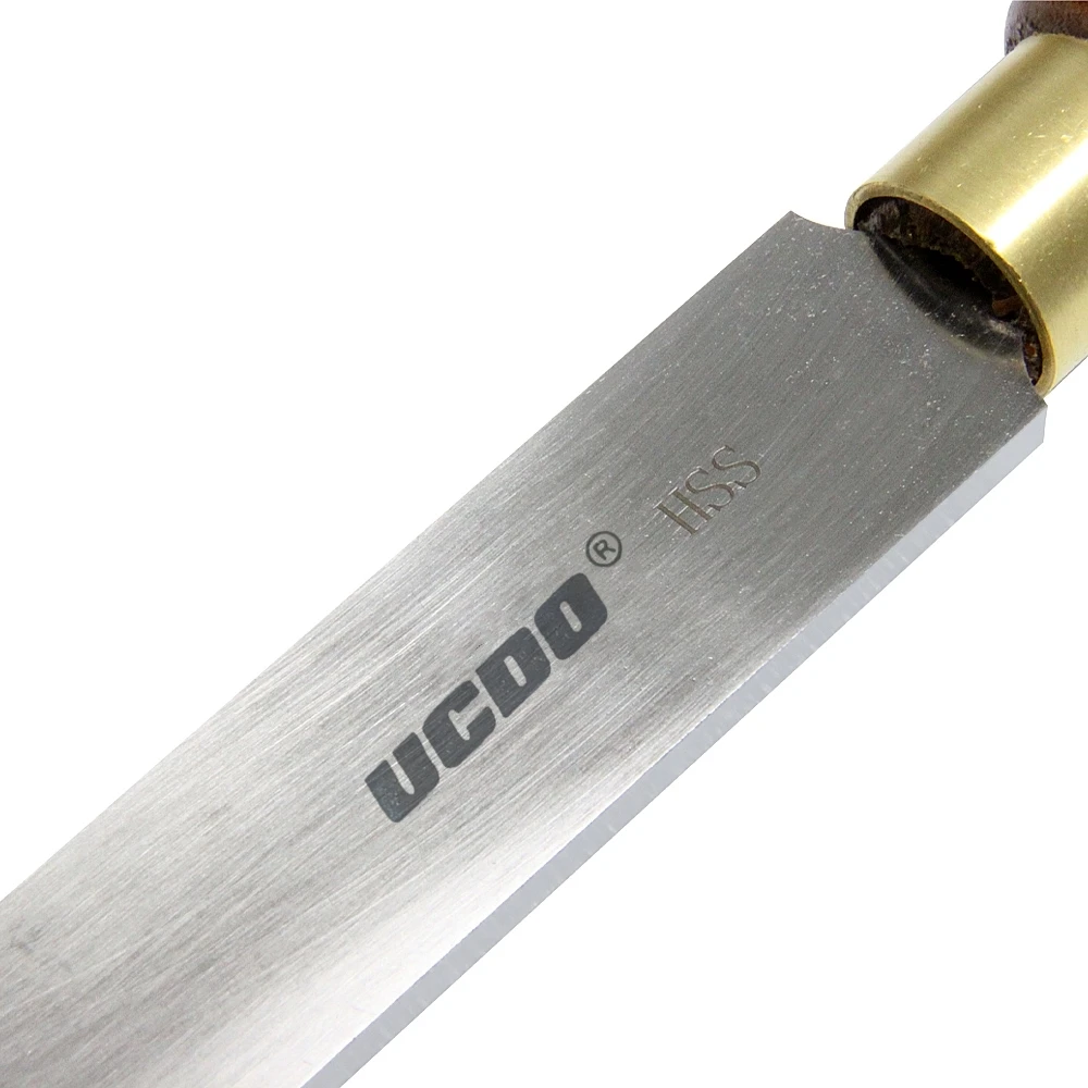 UCDO Chisel for Lathe Wood 25MM HSS Woodturning Straight Chisel WIth Solid Wood Handle for Woodworking Lathe