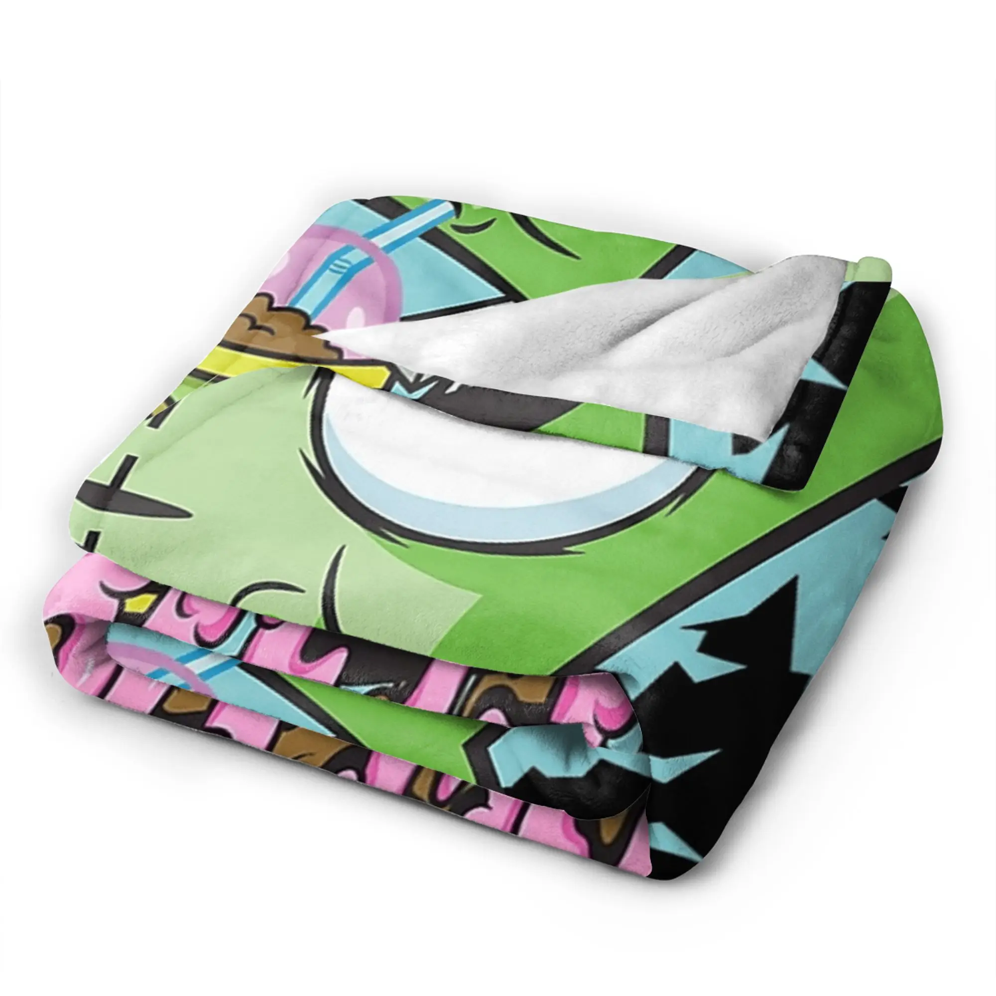 Invaders Zims  Blanket  Warm Soft Funny Plush Throw Blanket For Girls Boys Home Decor Flannel Bedspread Bed Cover