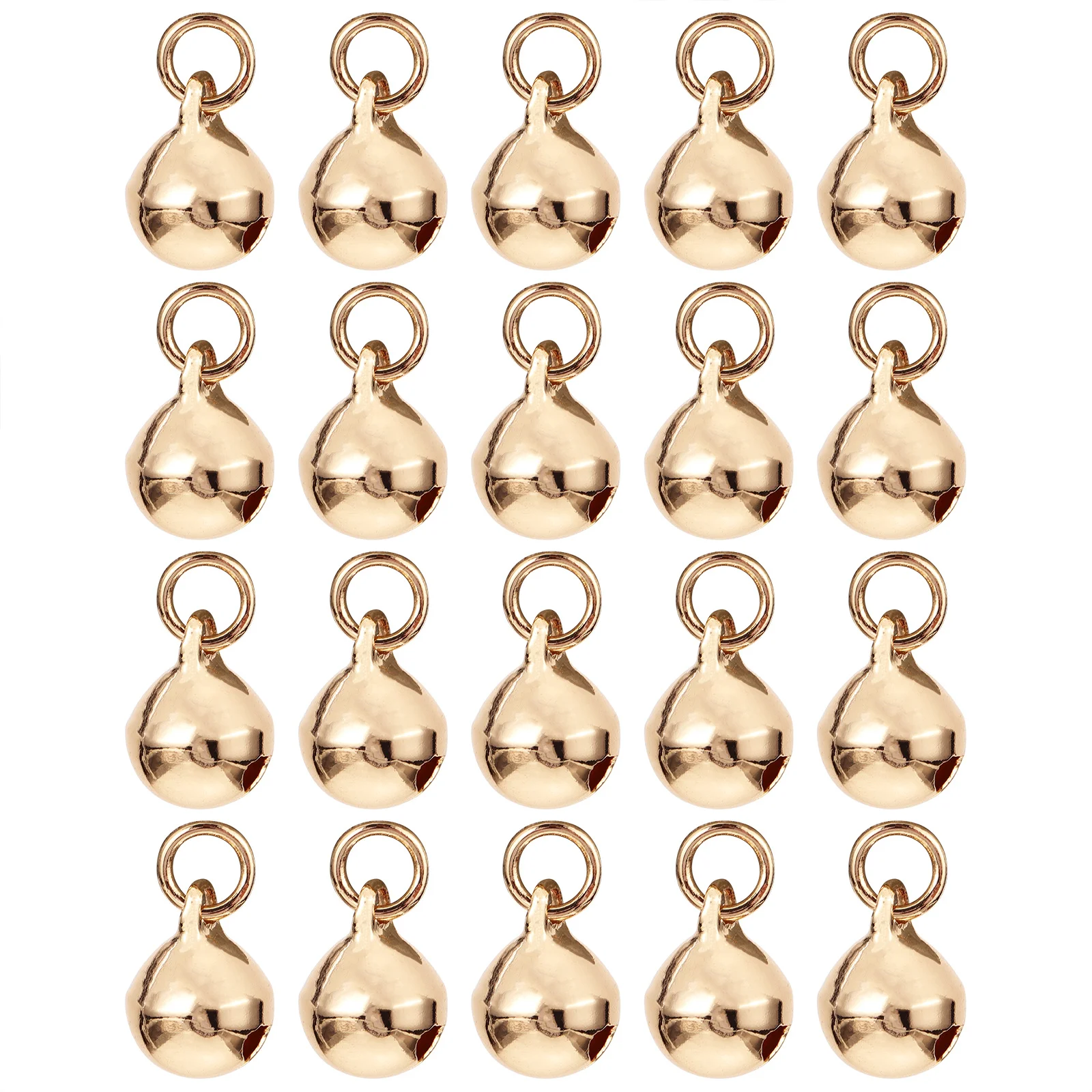 

50Pcs Fashion Bell Pendants for DIY Jewelry Projects Easy to Use Lightweight Non Breakable Charms Suitable for Necklace Keychain