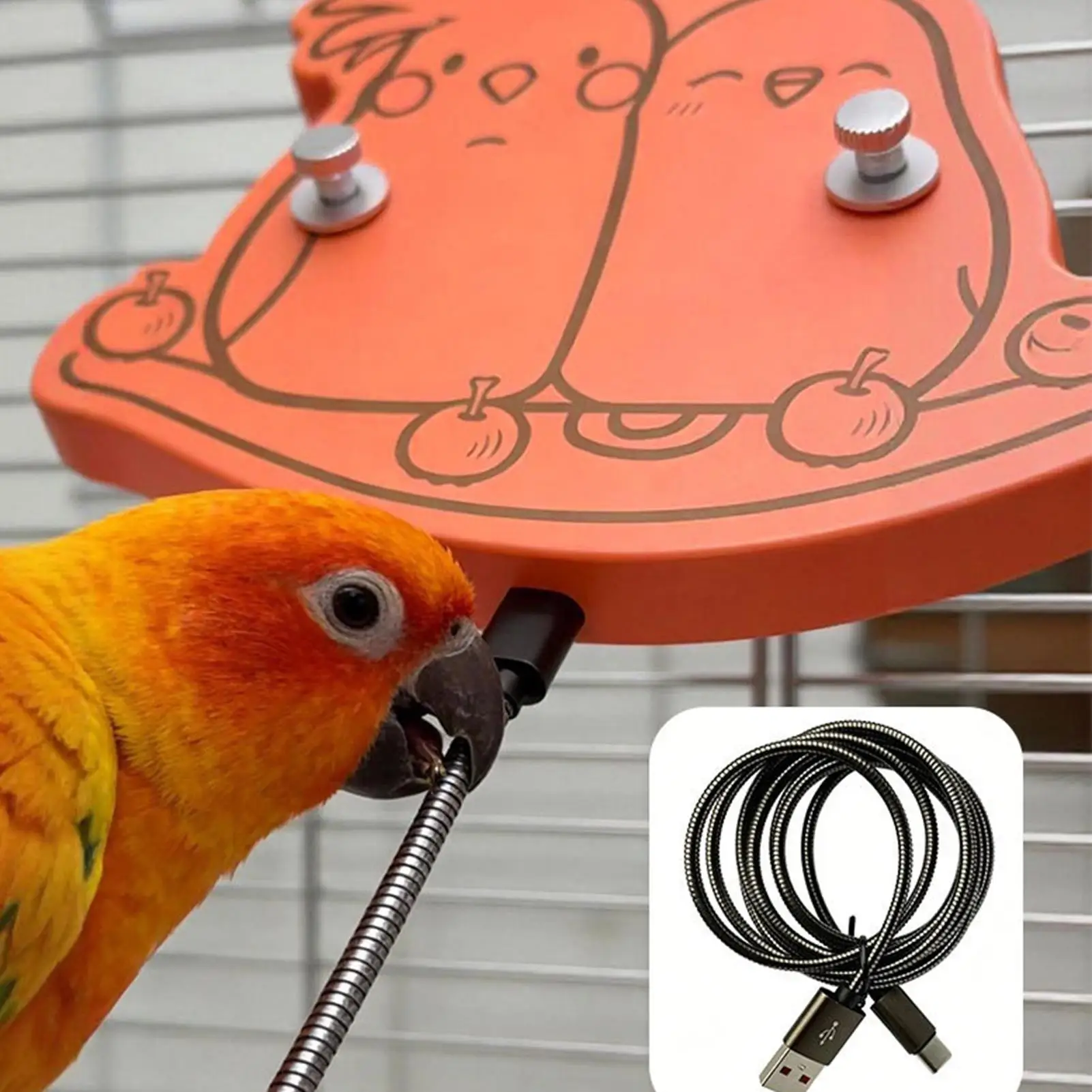 Bird Heater Constant Temperature Warmer Panel With Bite Proof Cord Bird Cage Heater For Parrots Parakeets Canaries Cockatiels
