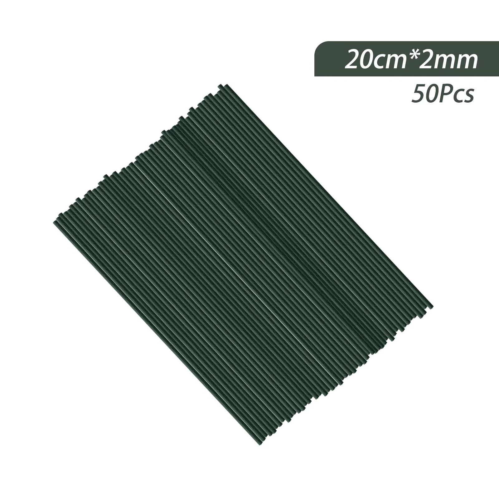 50 Stuks 15/20/25/30/40 Cm Kunstmatige Groene Bloemstelen Diy Bloemen Materiaal Handgemaakte Draad Stem Accessoires voor Bruiloft Home Decor