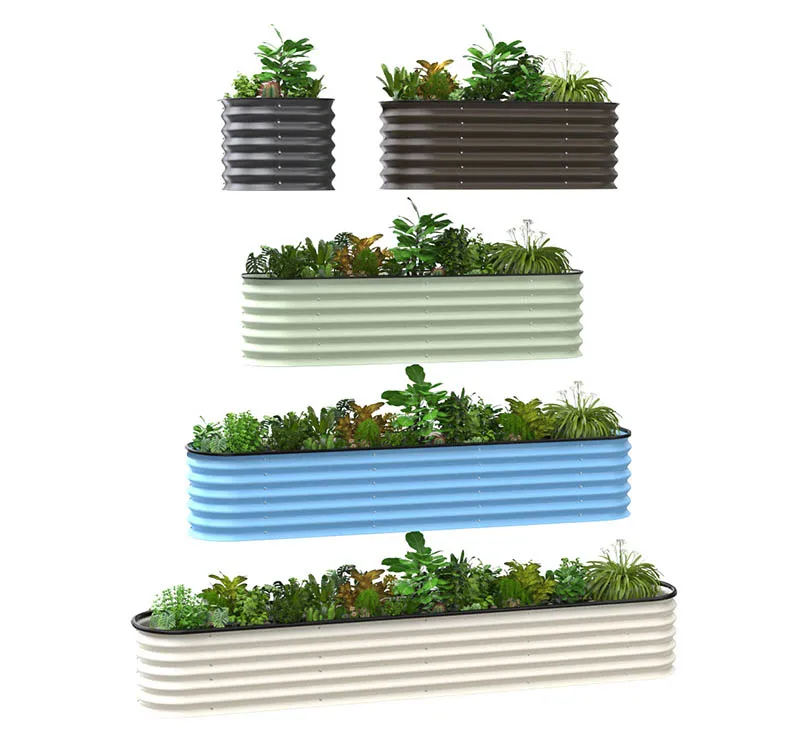 

17 "/43 cm Metal High Bed Garden Pot, Powder Coated, Eco Durable, High Bed Garden Pot Kit, Pot, Flower Box, Flower