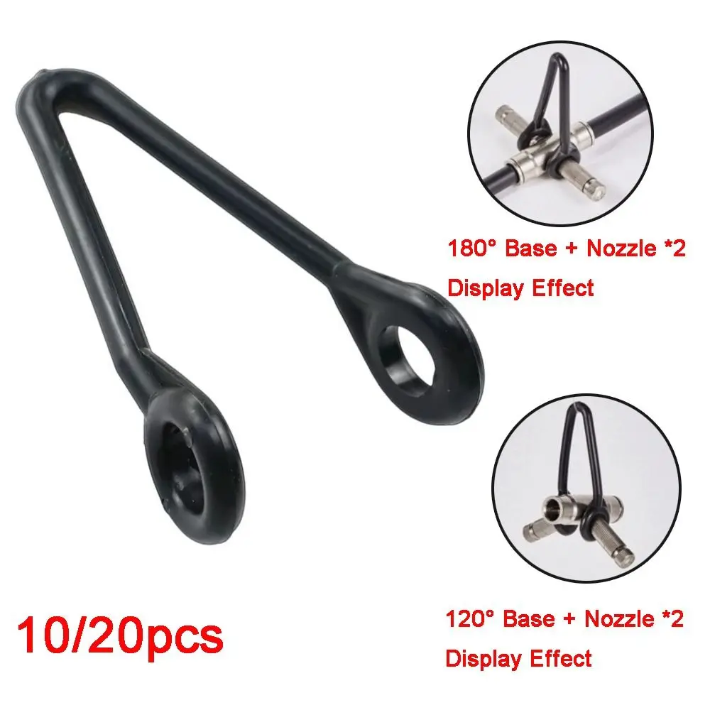 10/20pcs Plastic Misting System Connector Two Holes Design Flexible Loop High Pressure Fog Machine V Shaped Spray Seat Clamp