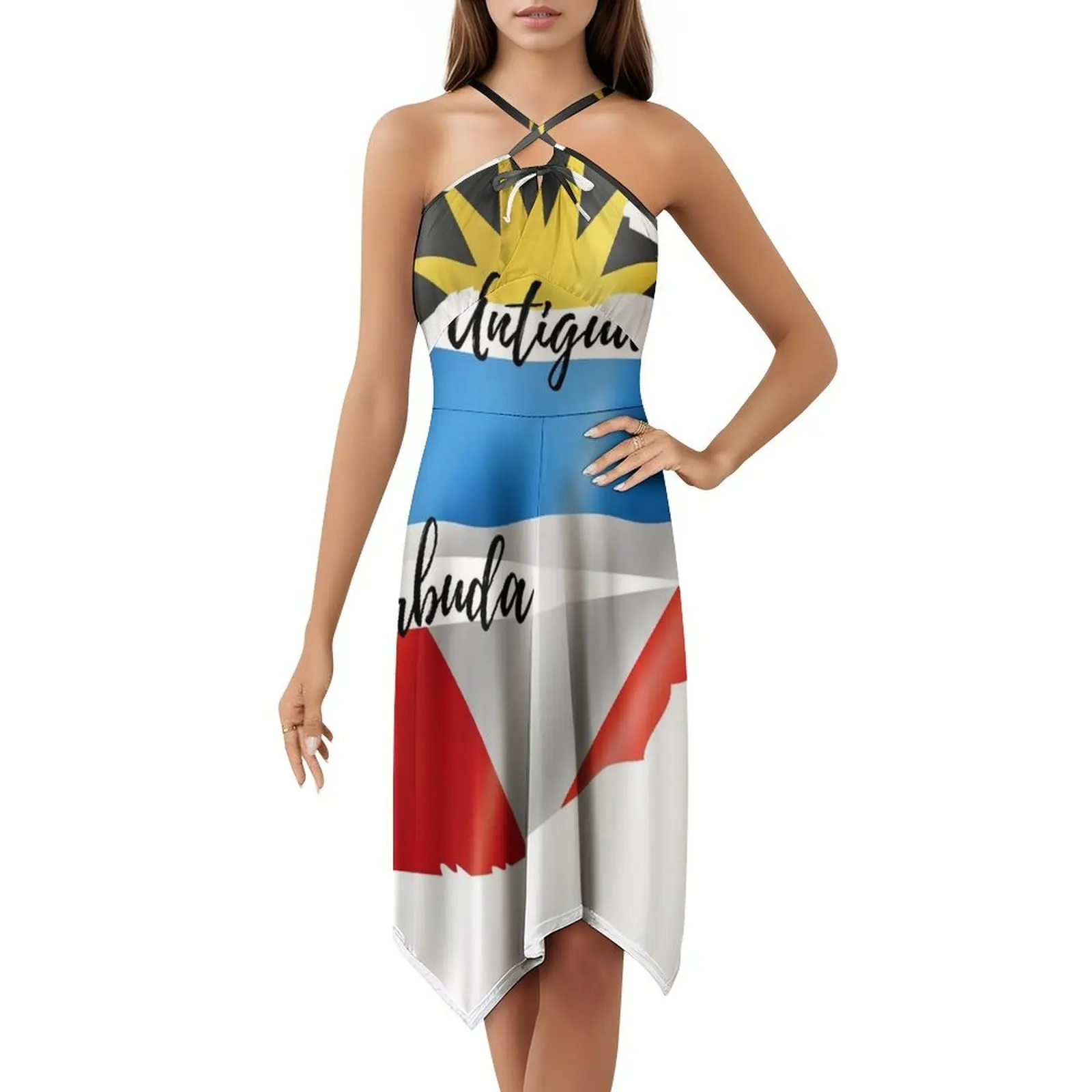 أنتيغوا وبربودا العلم المرأة الشارع الشهير فستان الحفلات العصرية طباعة ملابس النادي للإناث أنتيغوا وبربودا أنتيغوا بربودا #5