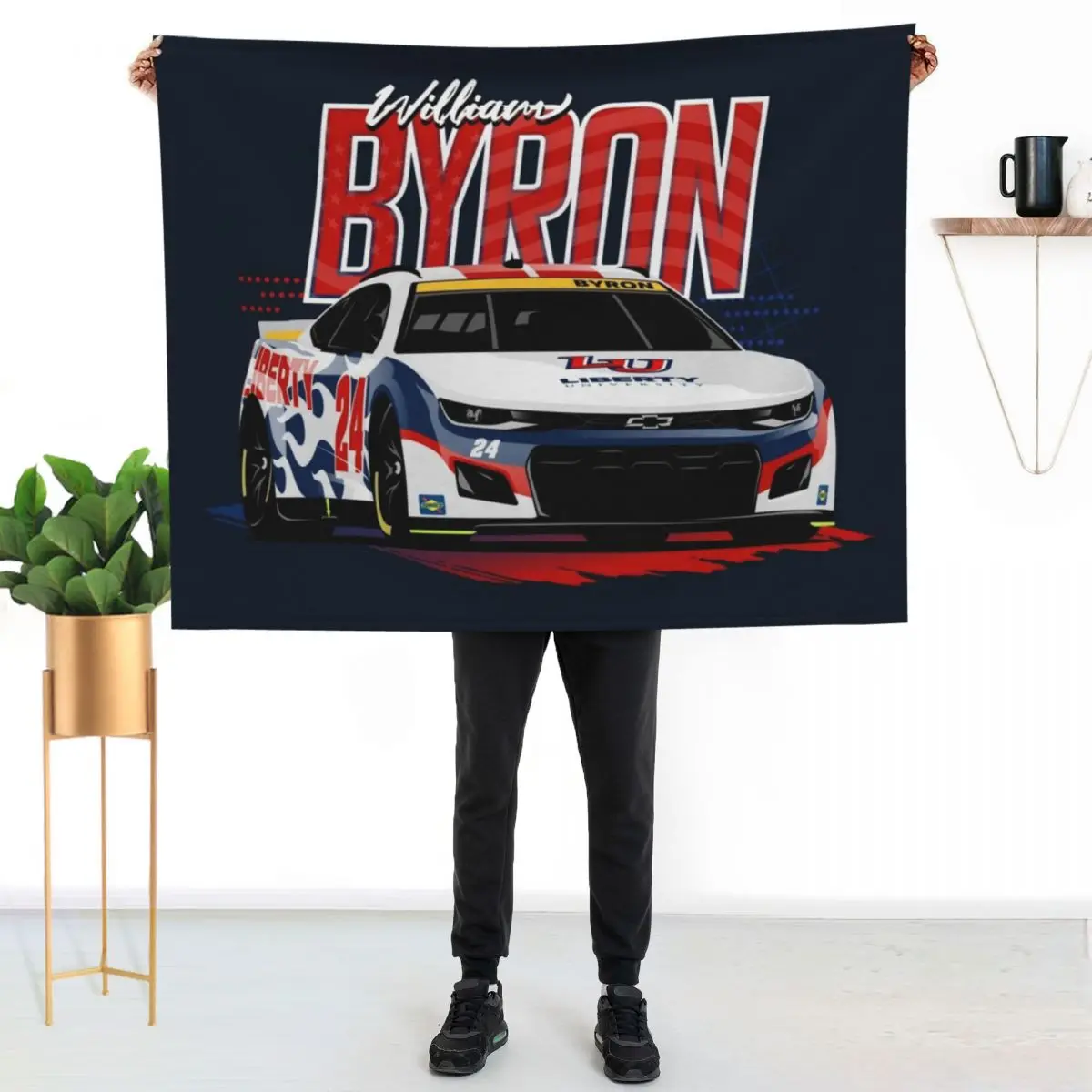 William Byron 2022 Nascar Playoffs Throw Blanket Blankets For Bed Blankets For Baby wednesday Quilt Beautifuls Blankets