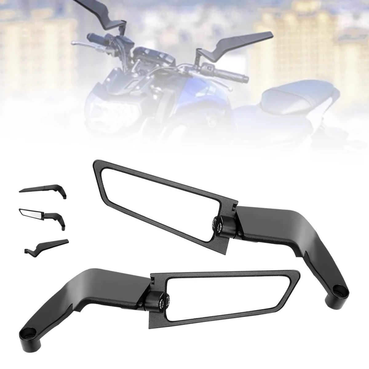 For YAMAHA MT 07 MT07 MT 09 MT09 SP MT 10 MT10 SP Motorcycle Mirrors Stealth Winglets Mirror Kits To Rotate Adjustable Mirrors