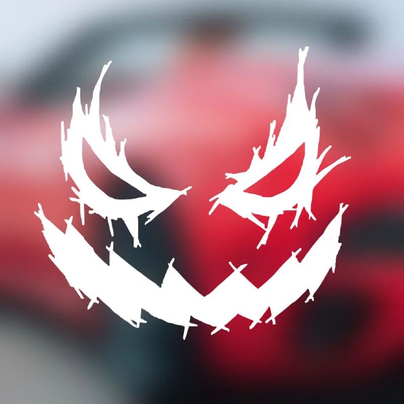 1PC Smiling Demon Waterproof Vinyl Sticker, Decals for Motorbike Fuel Tank Front Fairing Electric Scooter Exterior Decor