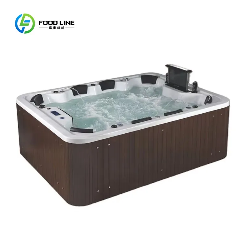 Customized 8 Person Outdoor Hot Tub Acrylic Whirlpool Hydro Massage Spa for Backyard Villa Commercial Use
