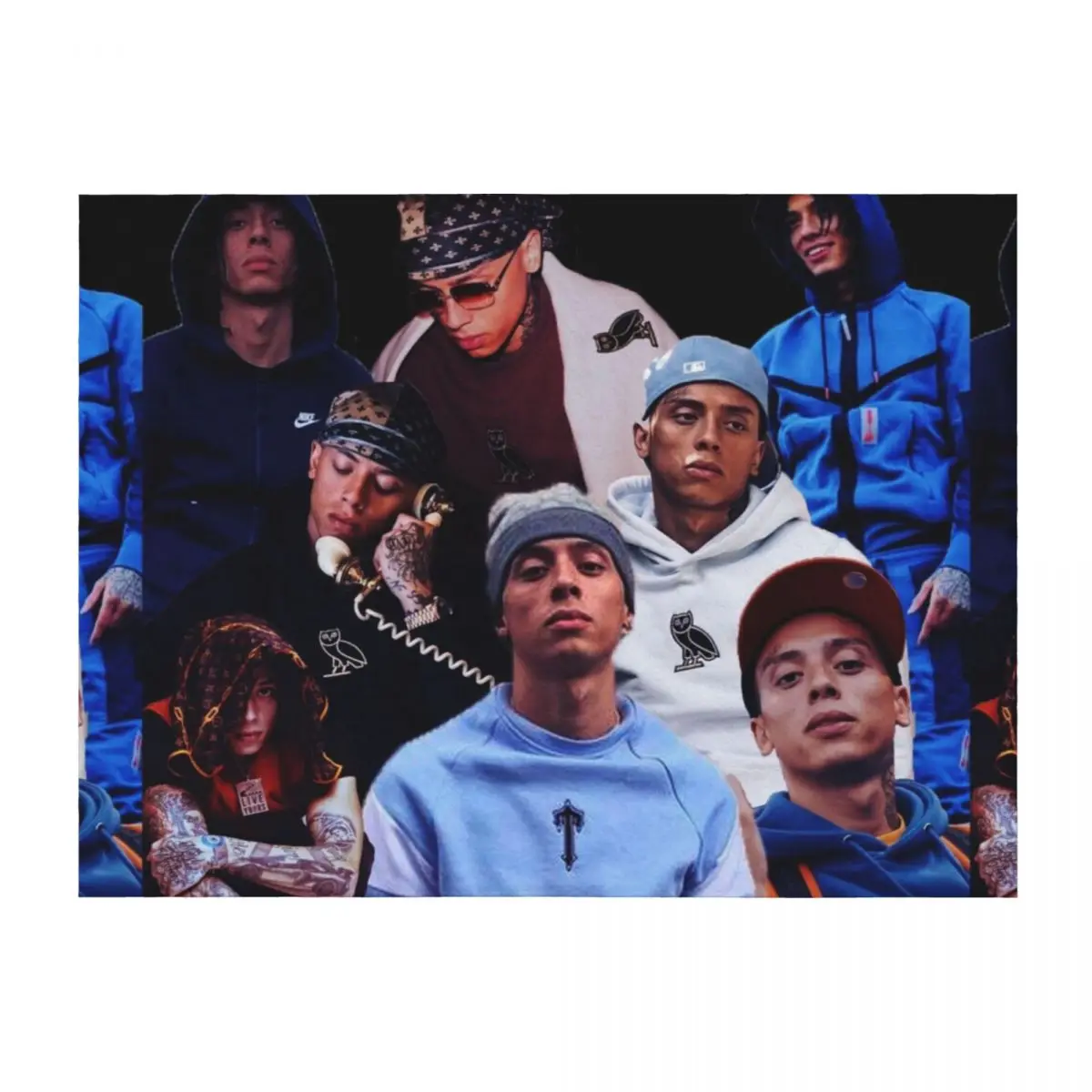 

Central cee uk rapper collage poster design 2021 Throw Blanket Hair christmas decoration Decorative Sofa anime Blankets