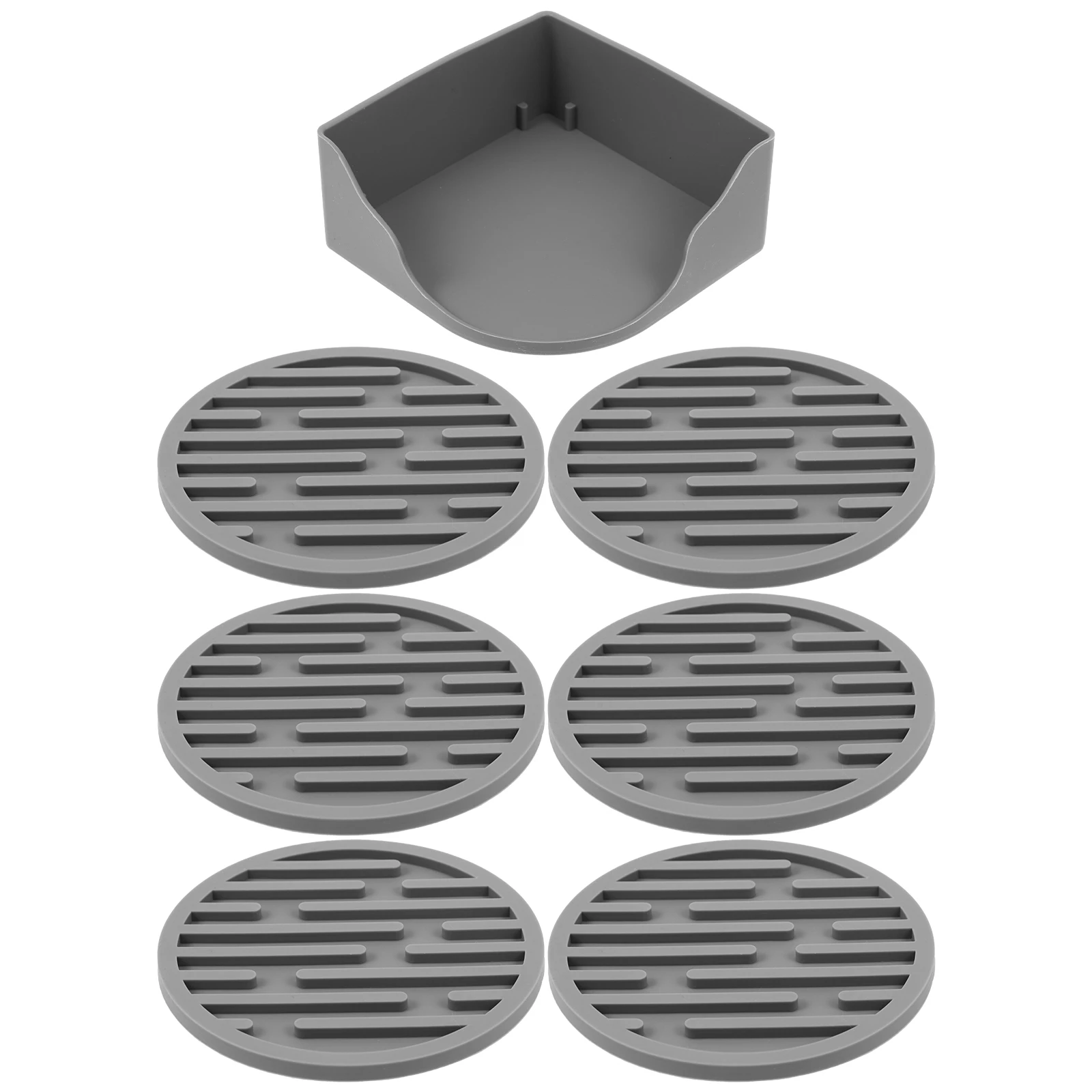 

1set 1Set Thickened Heat-Insulated Silicone Coasters Round Cup Mats For Home Non-S Gift Decor Household Tea Cup Pads