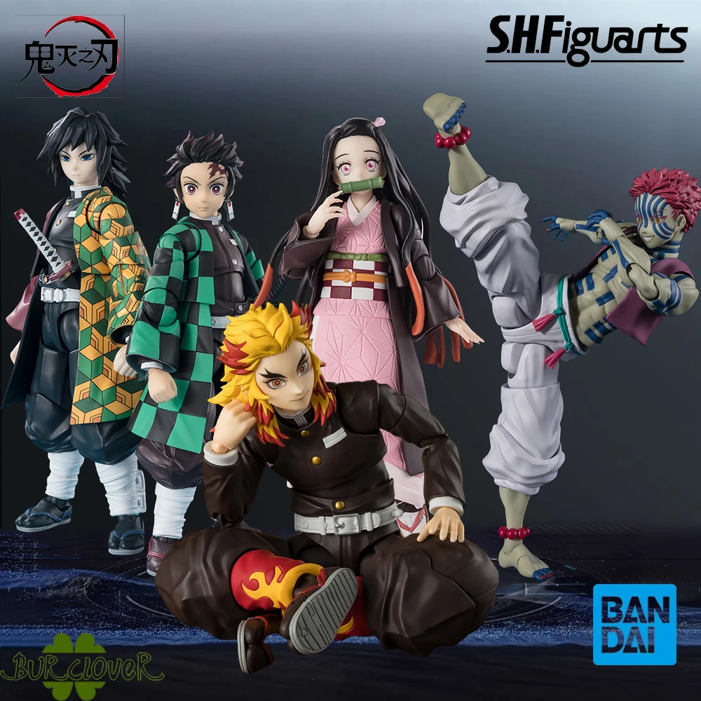 

В наличии BANDAI S.H.Figuarts Demon Slayer Akaza Kyojuro rengoku Tanjiro Kamado Модель с подвижными суставами Высококачественная коллекционная игрушка