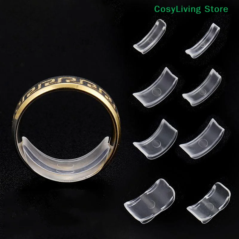 [CL]8 Sizes Invisible Clear Ring Size Adjuster Resizer Loose Rings Reducer Ring Sizer Fit Any Rings Jewelry Tools[CL]