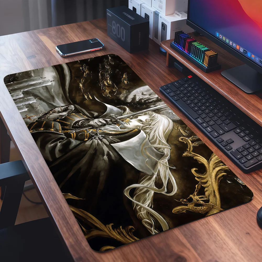 Game C-Castlevania Mouse Pad Square Office Gaming Desk Mat Waterproof Non-Slip Rubber Decorative
