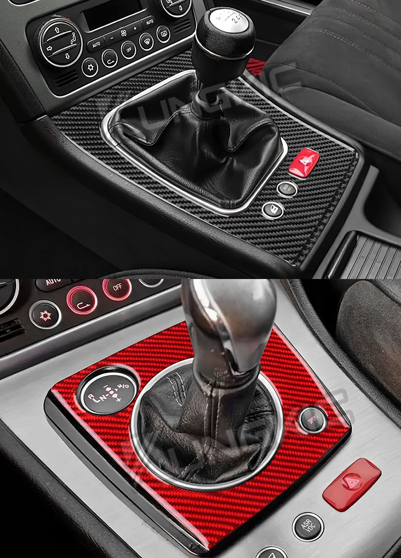 Echter, weicher Carbonfaser-Aufkleber für Alfa Romeo 159 2005-2019 2020 2021 2022 2023 LHD Schalt-/Automatik-Schaltkastenrahmen – Detail 11