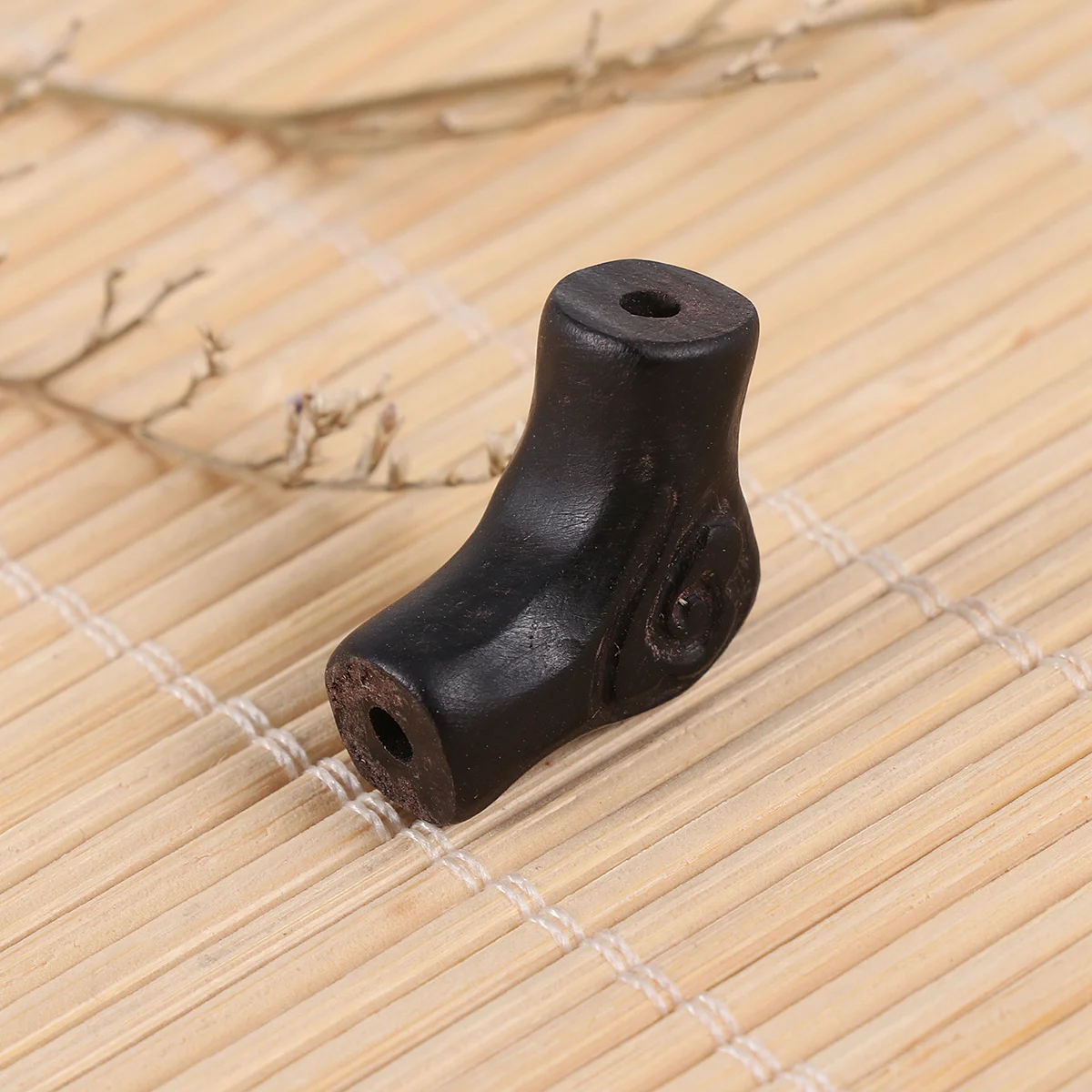 

4Pcs Black Ebony Beads Pendant Charms Hand Carved for DIY Jewelry Necklace Bracelet Craft Pendant Charm