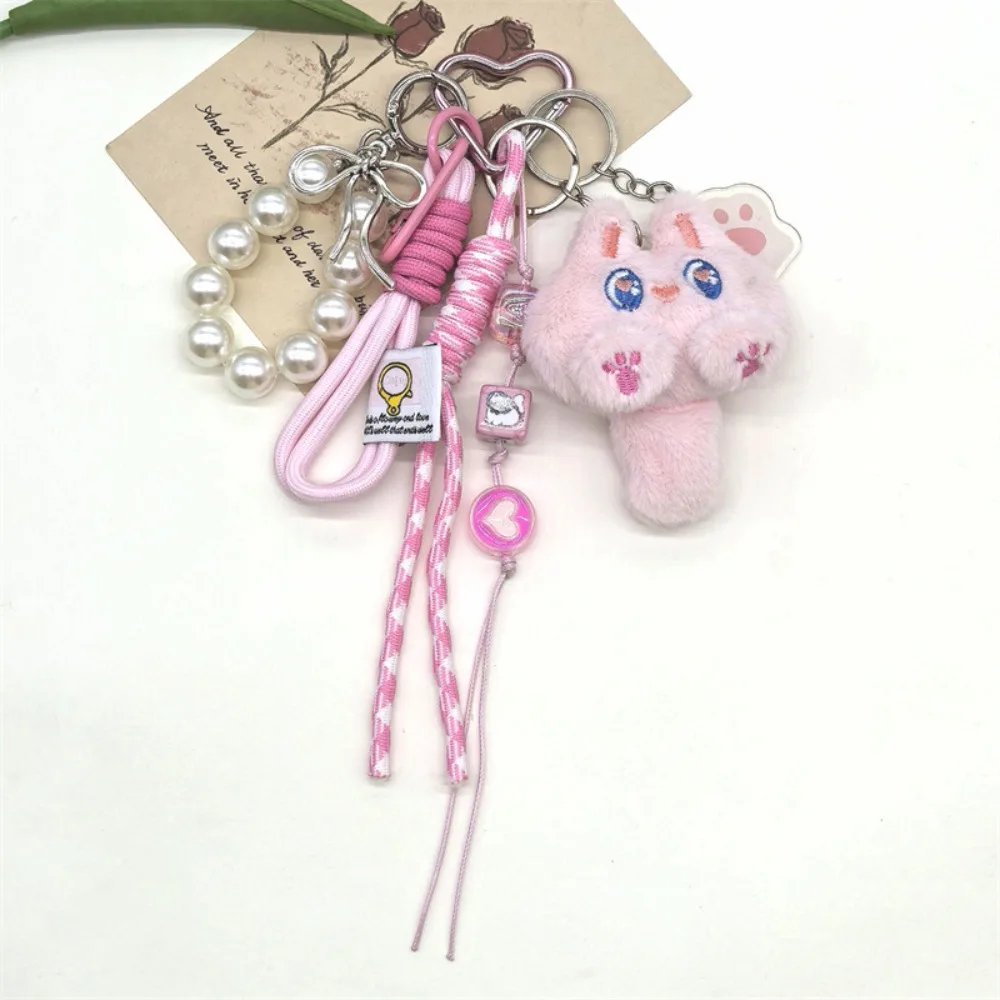 

Bag Hanging Cartoon Cat Doll Pendant Soft Anti-lost Cat Plush Keychain Fluffy Ornaments Cat Mobile Phone Chain Mobile Case