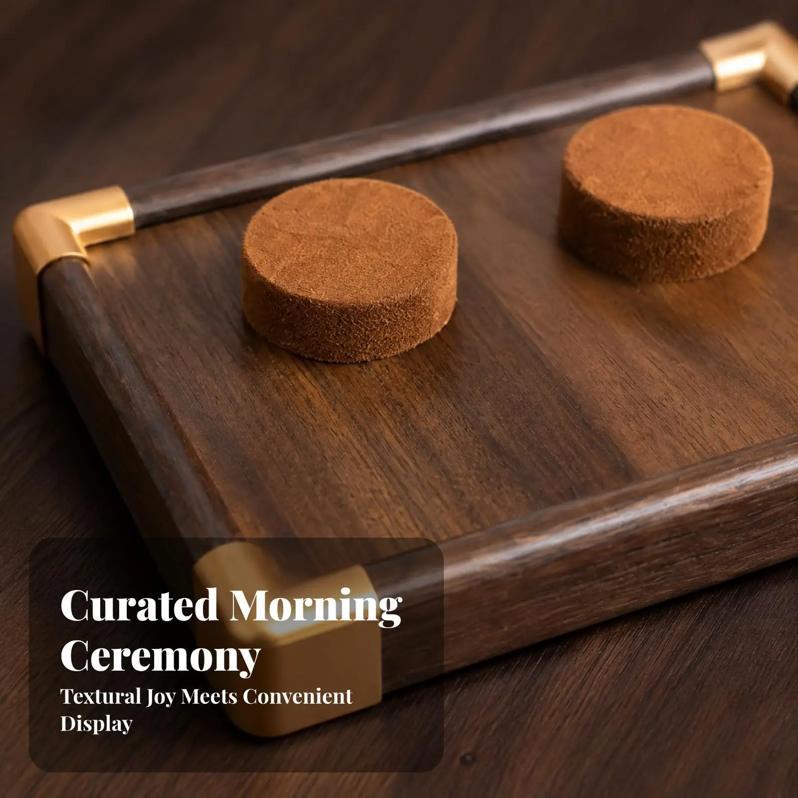 Refined Jewelry Display Tray | Walnut-Tone Wood Finish, Bracelet Display Tray, for Vanity