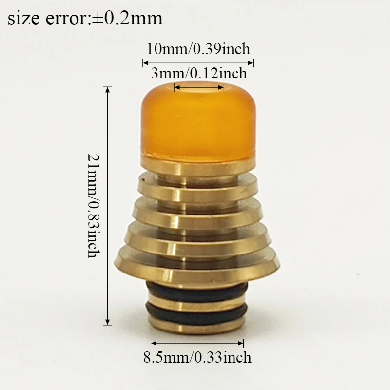 1 قطعة 510 برج على شكل الفولاذ المقاوم للصدأ الراتنج PEI فوهة بالتنقيط #3
