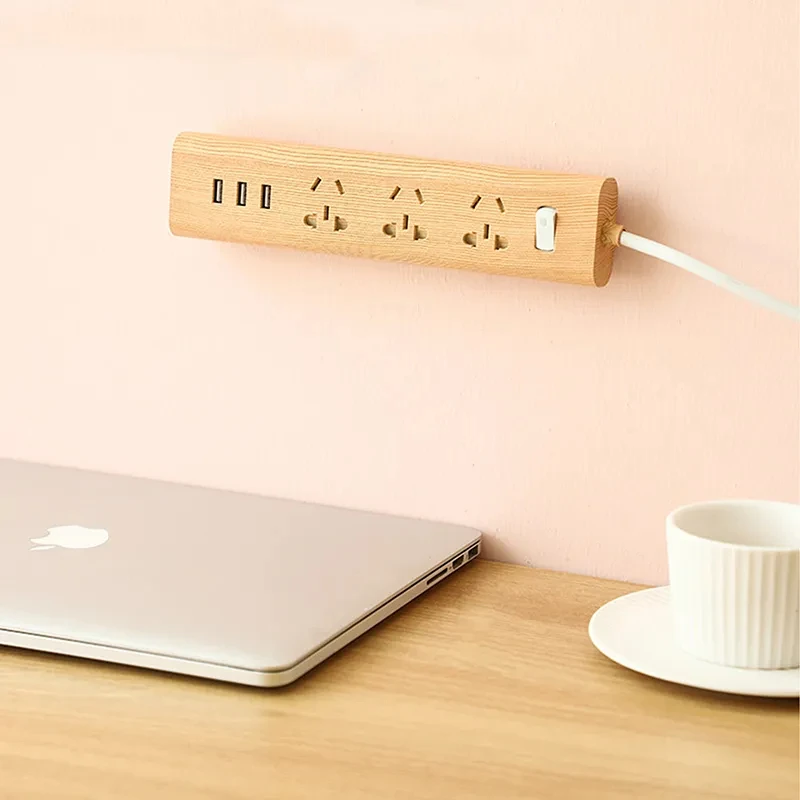 Self-Adhesive Power Socket Strip Fixator Wall Mounted Self Adhesive Punch Free Row Plug Holder for Kitchen Home Office