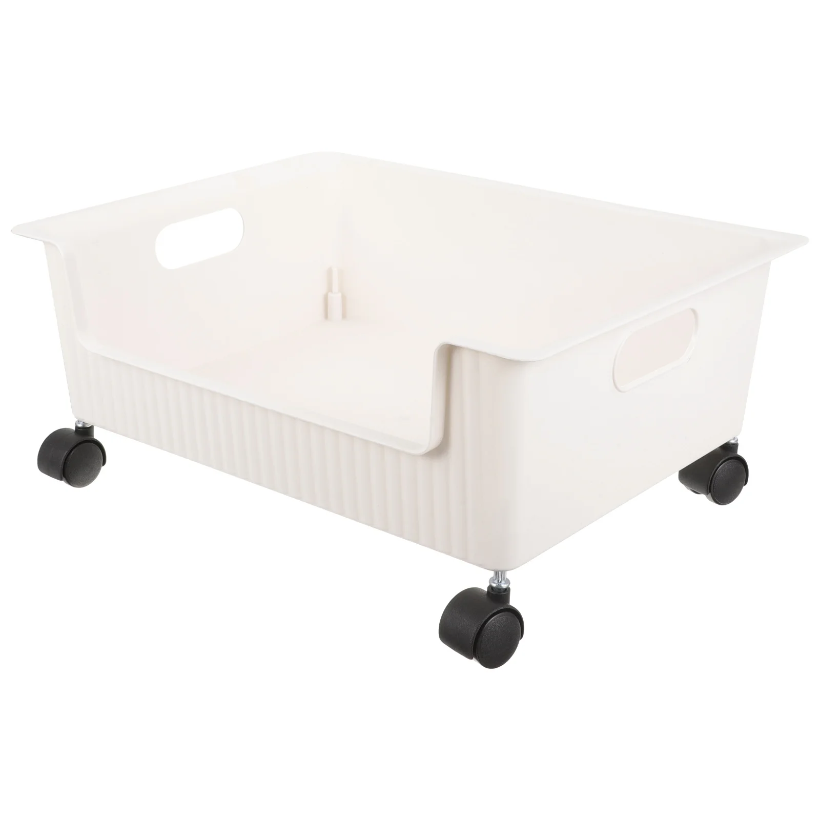 

Storage Box with Pulleys Bookcase Student Wheels Cart Plastic Bookshelf Bathroom Organizer Dormitory Rolling Home Bedroom Baby