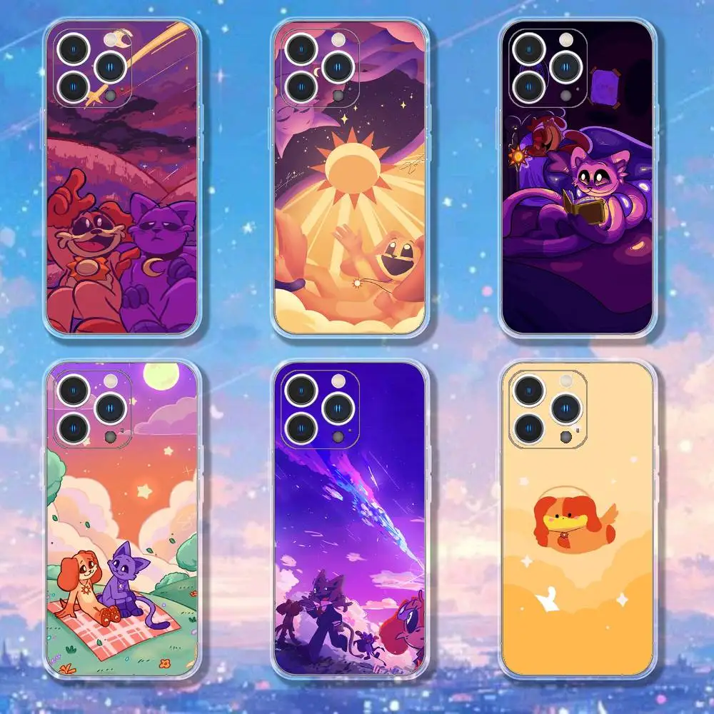 

Catnap and D-Dogday Phone Case For iPhone 17,16,15,14,13,12,11 Pro,Max,Plus,X,XS,XR,SE4,E Mini Transparent Soft Cover