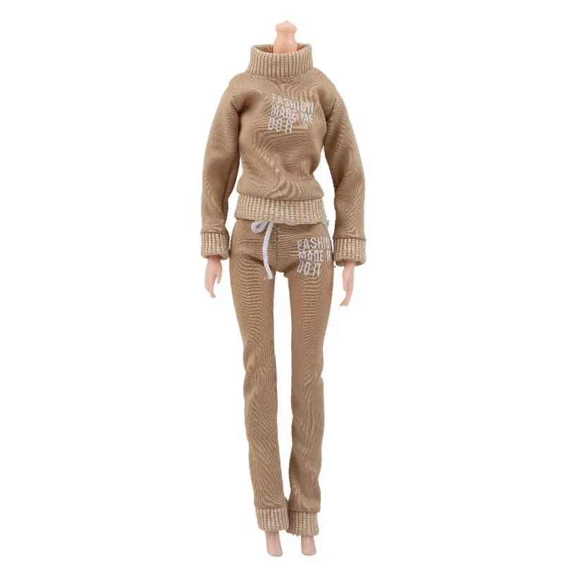3 Sets Outfits for Barbie Doll ,Turtleneck Sweatshirt & Drawstring Pants, Casual Sporty Clothes for 11.5inch Doll Kids Toys view 3