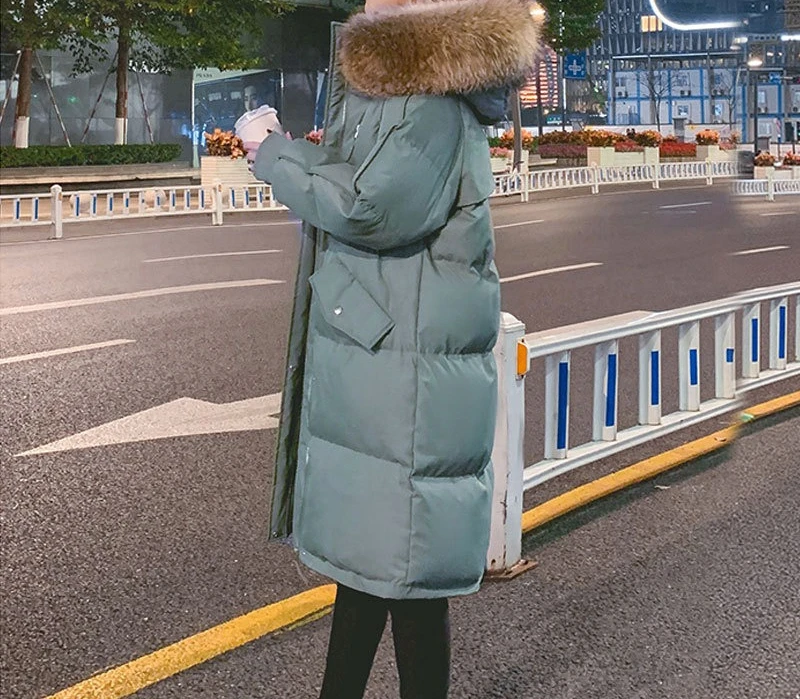 2025 New Loose Women's Winter Mid Length Thick Large Cotton Jacket Long Coat