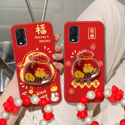 New Year Gold Foil Shell for Samsung Galaxy S23 S22 S21 20fe 10 A71 A52 Note20 Ultra Note8 Note10  Anti Drop Fashion Back Cover