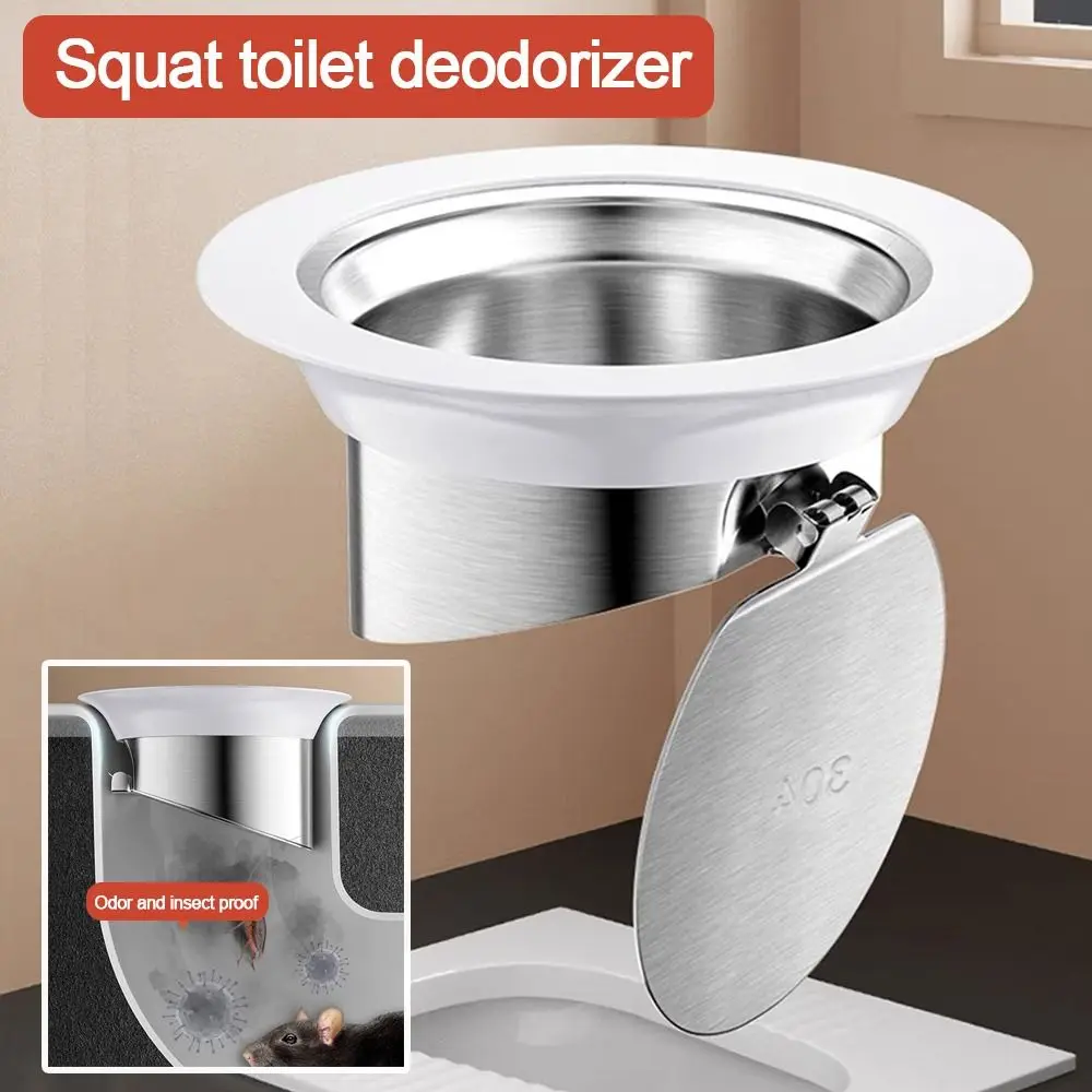 Prevent Backflow Toilet Odor Stopper Stainless steel Deodorant Sewer Anti-smell Plug Squatting Pan Floor Drain Bathroom Fitting