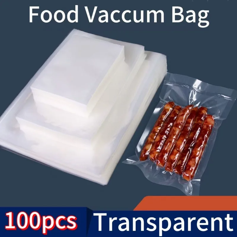 100 قطعة من أكياس حفظ الطعام المكنسة الكهربائية، حقيبة مكنسة كهربائية للطعام، لإعداد وجبة تخزين Vac وSus Vide، حقيبة مختومة لحفظ الطعام #1