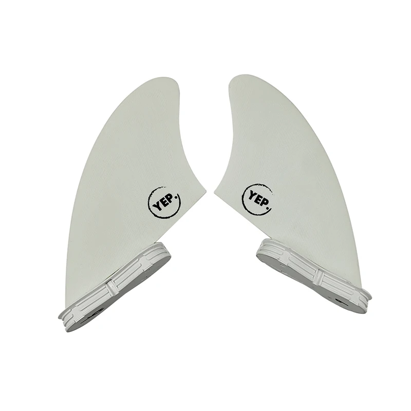 surf fins Twin Fins K2 white color  surf fin Double Tabs 2 keel fins quillas fins surfboard accessories in surfing Fiberglass