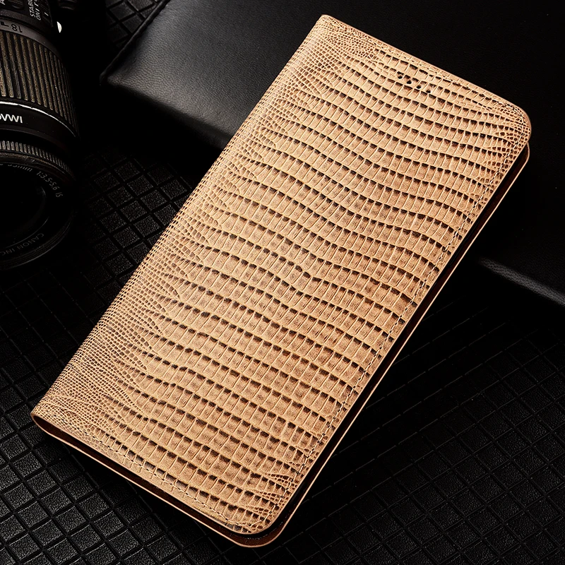

For Infinix Zero 20 30 40 X Pro Neo Ultra 5G 2022 2023 4G Retro Lizard Pattern Of Genuine Leather Wallet Flip Phone Case Cowhide