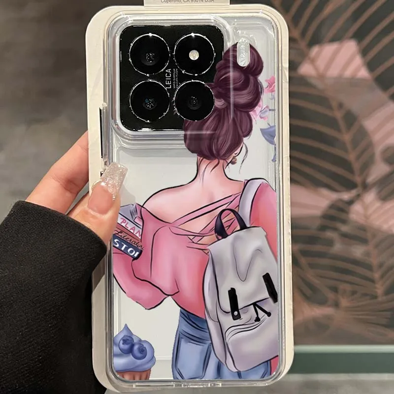 

Anime Women Patterns Phone Case For Xiaomi 17 15 14 13 12 12S 12X 12T 11 11T Pro max Lite ultra TPU Transparent