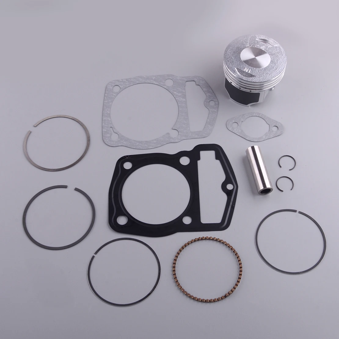 1 Set Metal 65.5mm x 43mm Piston Rings Gaskets Kits Silver Fit for Honda XL200R XR200R XR200 1983 13011-KT0-305