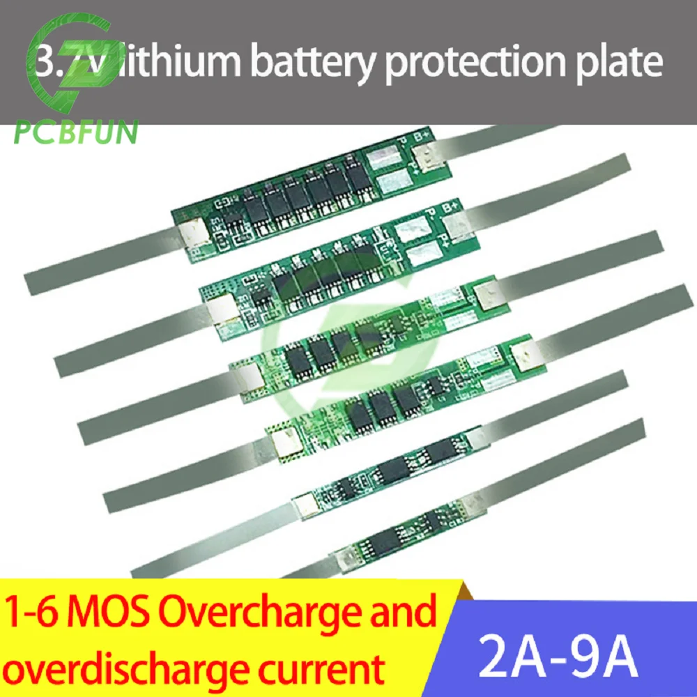 Scheda di protezione PCB 1-10PCS 1S 2-9A BMS per batteria al litio agli ioni di litio 3.7V 18650 sovraccarico/sovraccarico/protezione da