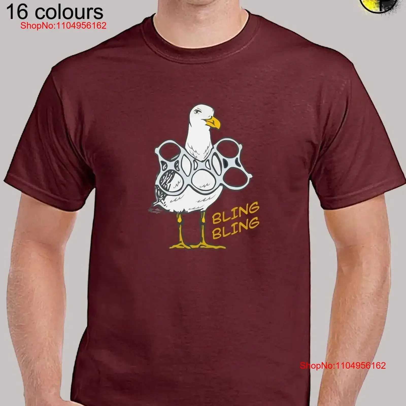 

Мужская футболка с изображением чайки, унисекс, забавная шутка, милый животный дизайн, пляжная морская птица, загрязнение, туалет, перерабатываемый крутой подарок, мягкий