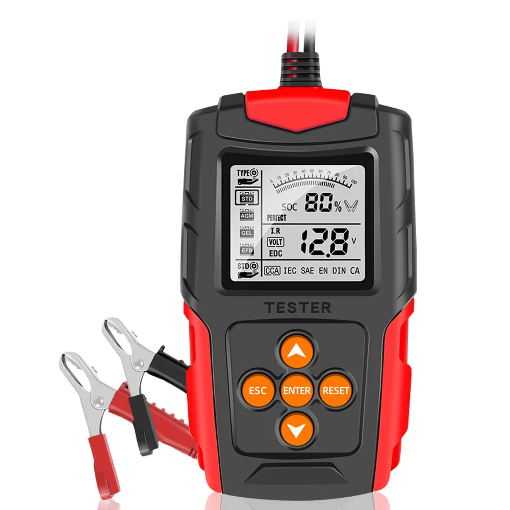 

SOH SOC CCA ИК-измерение для автомобиля, грузовика, цифровой анализатор аккумулятора, тестовый инструмент 12 В 24 В, тестер аккумулятора для автомобиля, мотоцикла