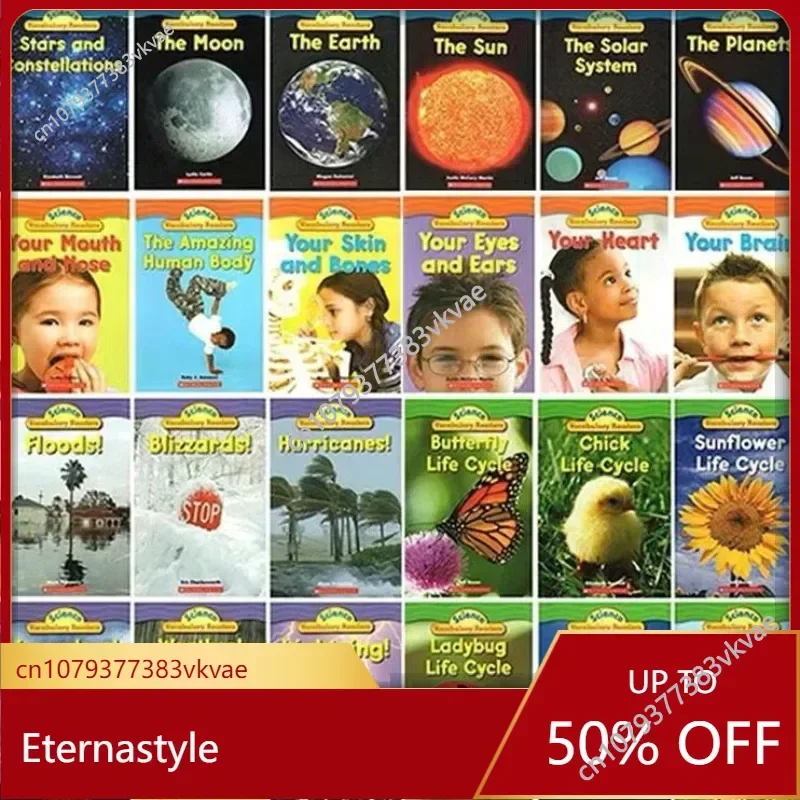 

English Science 24 Books Scholastic Science Vocabulary Readers Educational Toys Montessori English Books for Children Reading